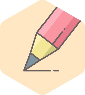 Kalem simgesi modern ve basit, vektör illüstrasyonu 