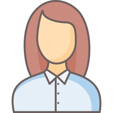 Kadın simgesi modern ve basit, vektör illüstrasyonu 