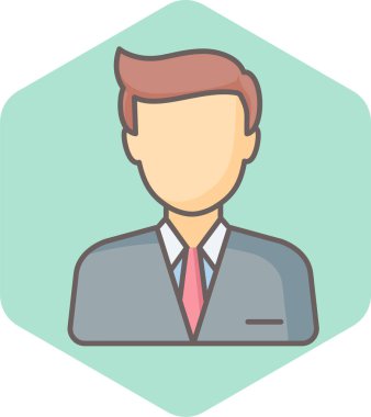 İş adamı simgesi modern ve basit, vektör illüstrasyonu 