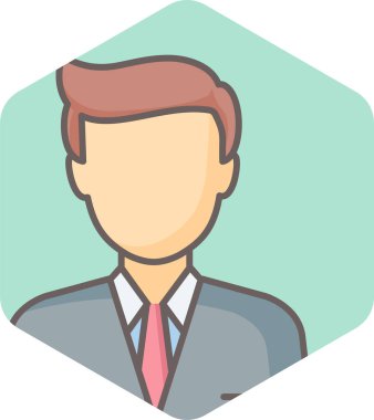 İş adamı simgesi modern ve basit, vektör illüstrasyonu 