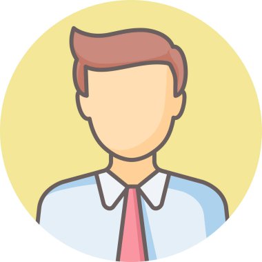 İş adamı simgesi modern ve basit, vektör illüstrasyonu 