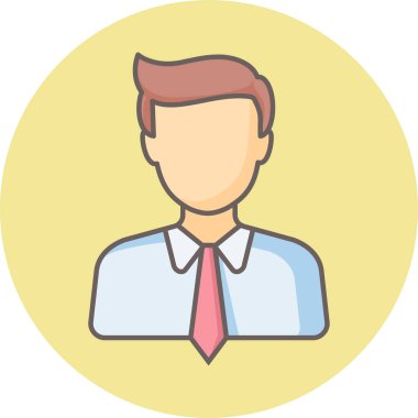 İş adamı simgesi modern ve basit, vektör illüstrasyonu 