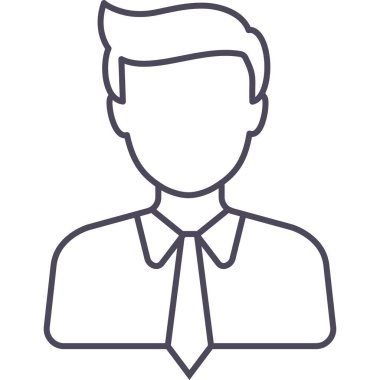 İş adamı simgesi modern ve basit, vektör illüstrasyonu 