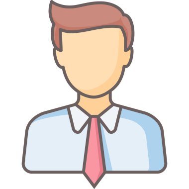 İş adamı simgesi modern ve basit, vektör illüstrasyonu 