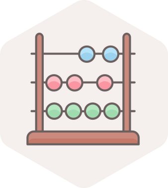 abaküs simgesi modern ve basit, vektör illüstrasyonu 