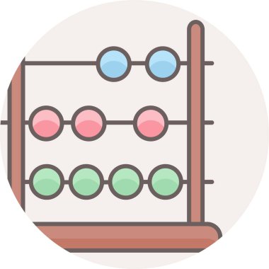 abaküs simgesi modern ve basit, vektör illüstrasyonu 