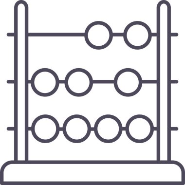 abaküs simgesi modern ve basit, vektör illüstrasyonu 