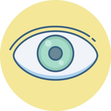 açık göz simgesi modern ve basit, vektör illüstrasyonu 