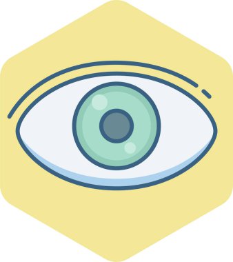 açık göz simgesi modern ve basit, vektör illüstrasyonu 