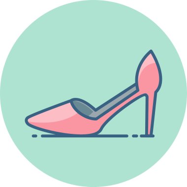 kadın ayakkabı ikonu modern ve basit, vektör illüstrasyonu 