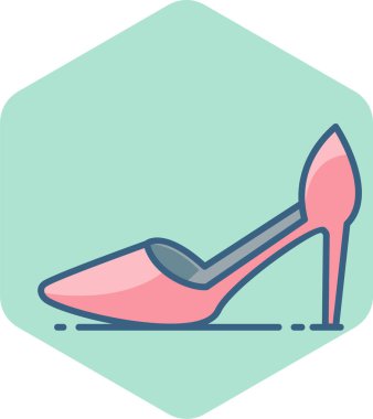 kadın ayakkabı ikonu modern ve basit, vektör illüstrasyonu 