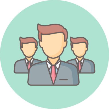 İş adamları, grup simgesi modern ve basit, vektör illüstrasyonu 