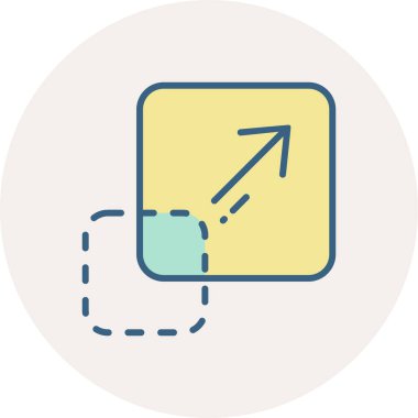 superposition simgesi modern ve basit, vektör illüstrasyonu 