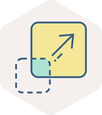 superposition simgesi modern ve basit, vektör illüstrasyonu 