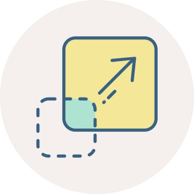 superposition simgesi modern ve basit, vektör illüstrasyonu 