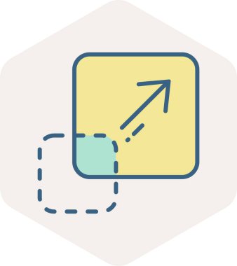 superposition simgesi modern ve basit, vektör illüstrasyonu 