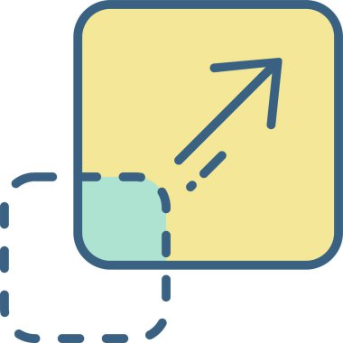 superposition simgesi modern ve basit, vektör illüstrasyonu 