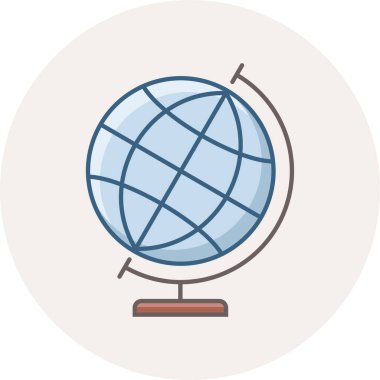 küresel vektör simgesi modern basit vektör illüstrasyonu 