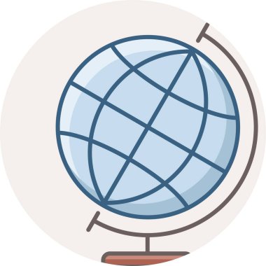 küresel vektör simgesi modern basit vektör illüstrasyonu 