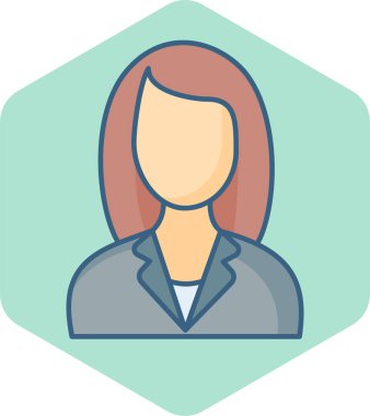 business woman vektör simgesi modern basit vektör illüstrasyonu 