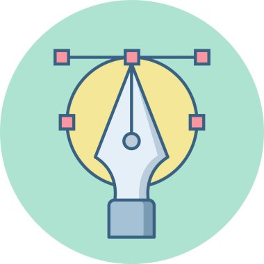 dolmakalem vektör simgesi modern basit vektör illüstrasyonu 