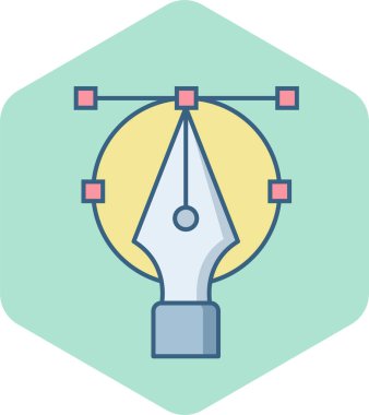 dolmakalem vektör simgesi modern basit vektör illüstrasyonu 