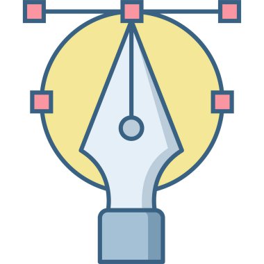dolmakalem vektör simgesi modern basit vektör illüstrasyonu 