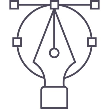 dolmakalem vektör simgesi modern basit vektör illüstrasyonu 