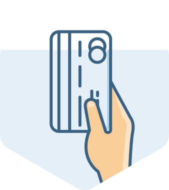 El vektör simgesinde kredi kartı modern basit vektör illüstrasyonuName 