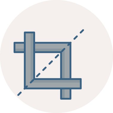 Geometrik şekil vektör simgesi modern basit vektör illüstrasyonu 