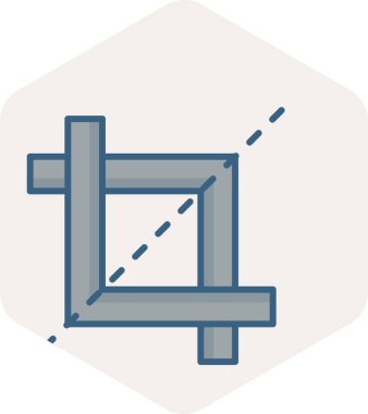 Geometrik şekil vektör simgesi modern basit vektör illüstrasyonu 