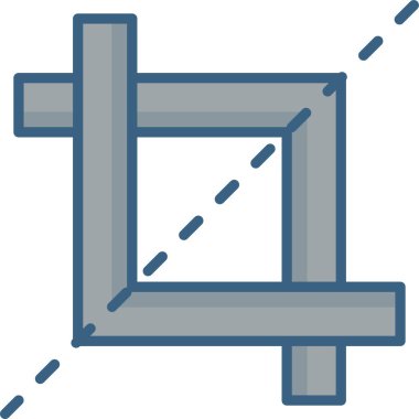 Geometrik şekil vektör simgesi modern basit vektör illüstrasyonu 