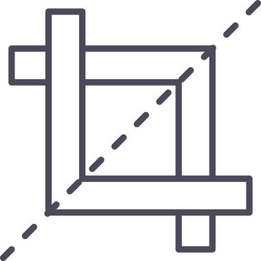 Geometrik şekil vektör simgesi modern basit vektör illüstrasyonu 