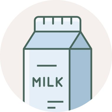 bir karton süt vektörü simgesi modern basit vektör illüstrasyonu 