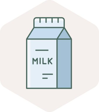 bir karton süt vektörü simgesi modern basit vektör illüstrasyonu 