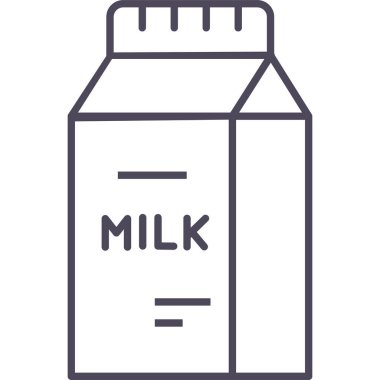 bir karton süt vektörü simgesi modern basit vektör illüstrasyonu 