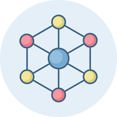 Molekül vektör simgesi modern basit vektör illüstrasyonu 