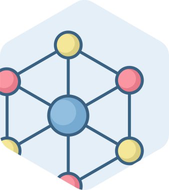 Molekül vektör simgesi modern basit vektör illüstrasyonu 