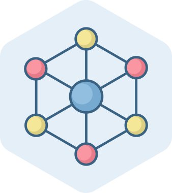 Molekül vektör simgesi modern basit vektör illüstrasyonu 