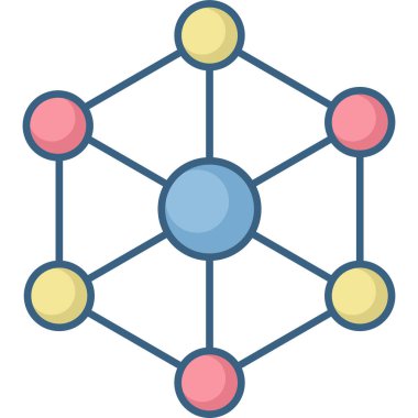 Molekül vektör simgesi modern basit vektör illüstrasyonu 