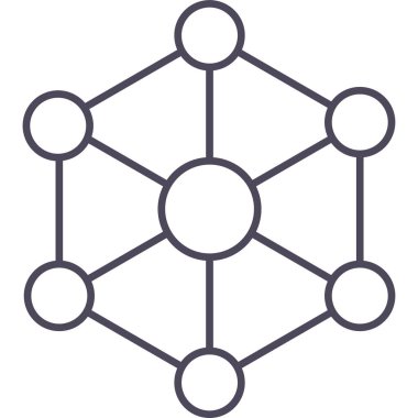 Molekül vektör simgesi modern basit vektör illüstrasyonu 