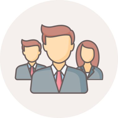 İş adamları, grup vektör simgesi modern basit vektör illüstrasyonu 