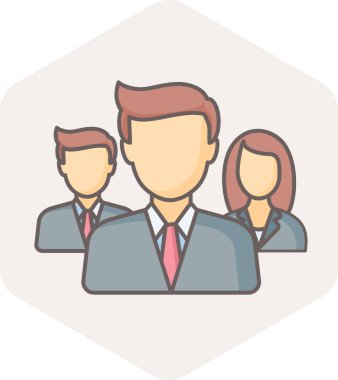 İş adamları, grup vektör simgesi modern basit vektör illüstrasyonu 