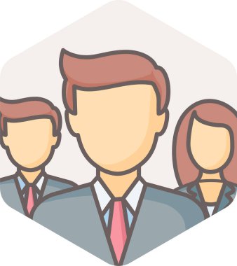 İş adamları, grup vektör simgesi modern basit vektör illüstrasyonu 