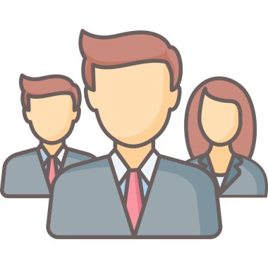 İş adamları, grup vektör simgesi modern basit vektör illüstrasyonu 