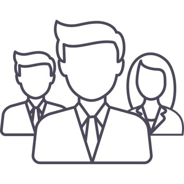 İş adamları, grup vektör simgesi modern basit vektör illüstrasyonu 