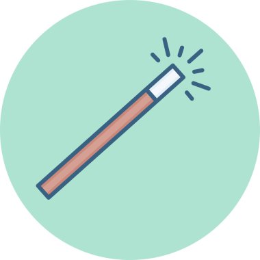 Sihirli değnek vektör simgesi modern basit vektör illüstrasyonu 