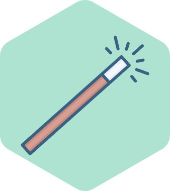 Sihirli değnek vektör simgesi modern basit vektör illüstrasyonu 