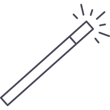 Sihirli değnek vektör simgesi modern basit vektör illüstrasyonu 