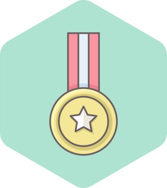 Madalya, ödül vektör simgesi modern basit vektör illüstrasyonu 